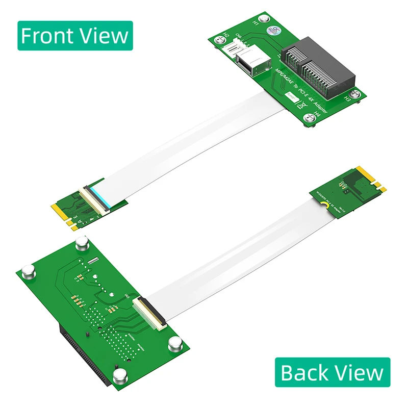 M.2 Key A + E A X4 PCI Express Riser con Cable de extensión FPC, Puerto USB2.0, fuente de alimentación pequeña de 4 pines, almohadilla magnética para PC de escritorio, nuevo