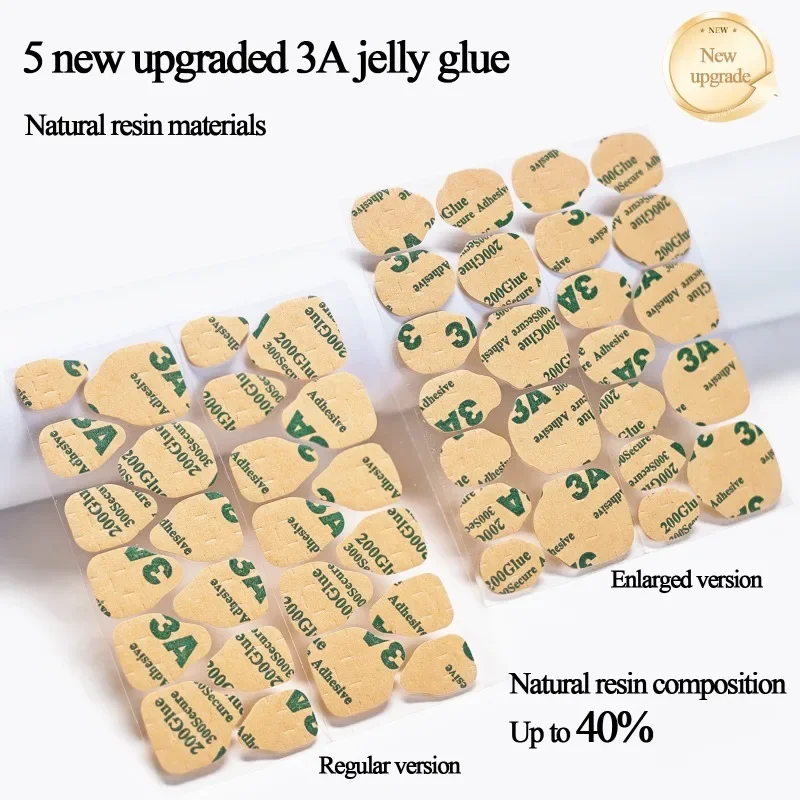 Pegamento de gelatina para uñas de doble cara, cinta adhesiva transparente para decoración de uñas postizas, pegatinas de pegamento DIY, accesorios de manicura reutilizables para salón