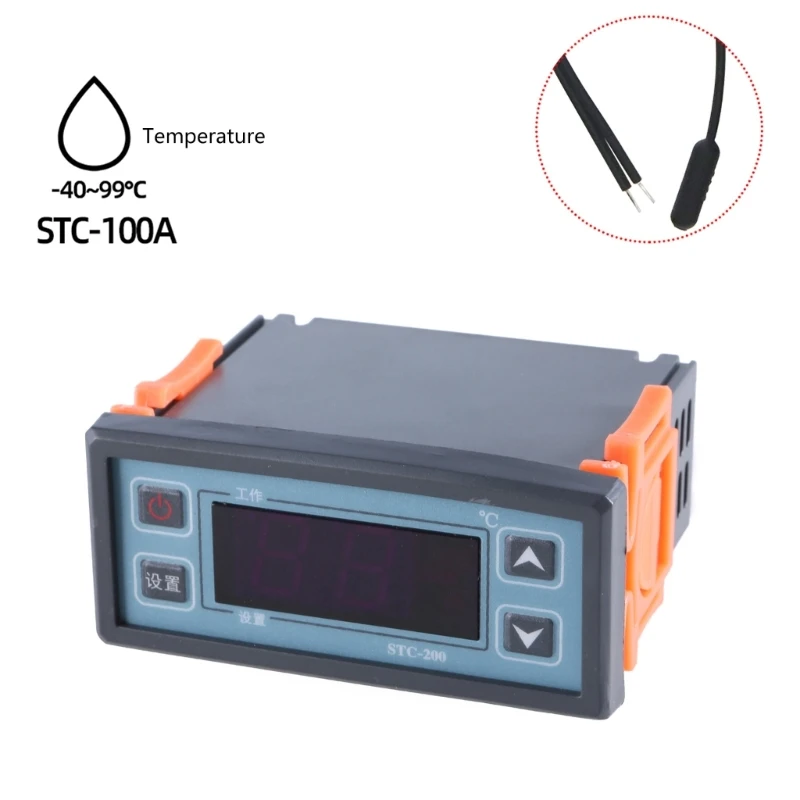 เครื่องควบคุมอุณหภูมิเทอร์โมสตัทแบบดิจิตอล Thermoregulator รีเลย์เครื่องทำความร้อนความเย็น