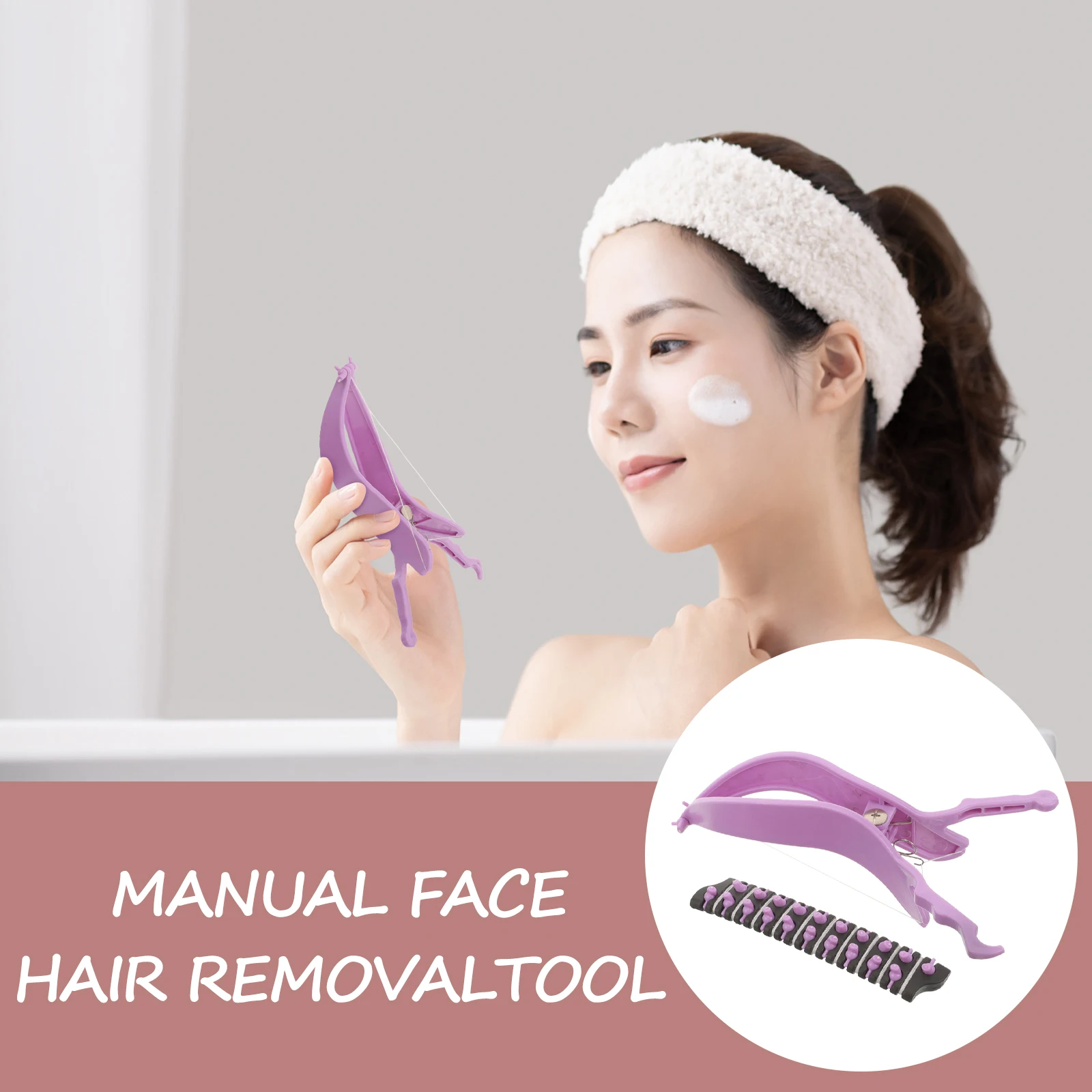 

Facial Cotton Thread Upper Lip Women Threading Hair Removal Non Slip Lip Hair Removal For Women Safe Travel Shaving