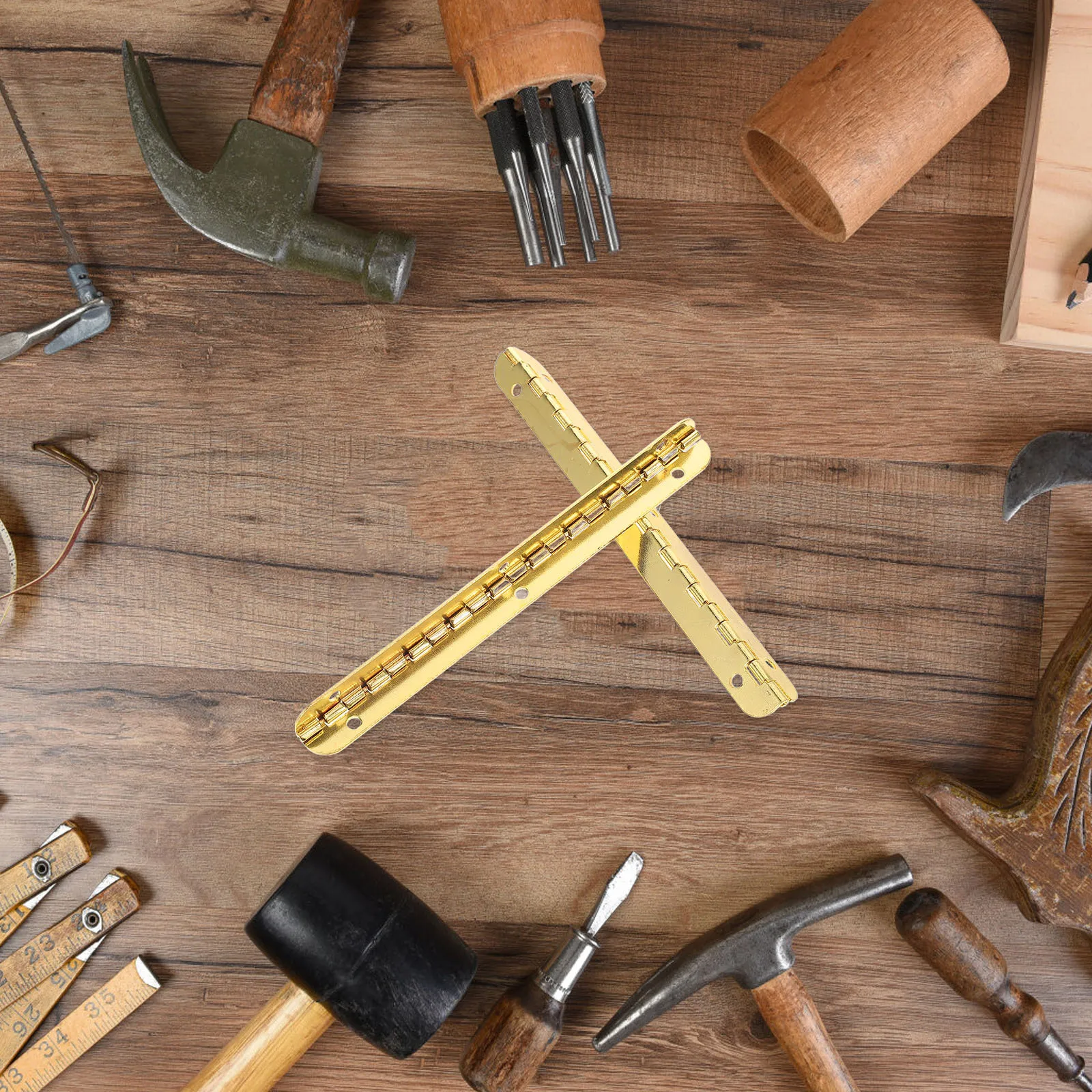 

1Set Gold Iron Hinges for Wooden Jewelry Boxes Small Box Hinges Reliable Durable Easy Mount Long Hinge Box Hinge