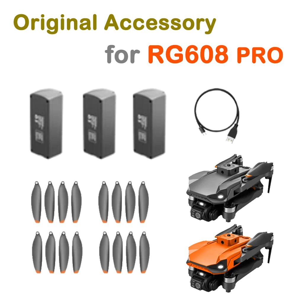 Original Accessory for RG608 Pro Brushless Drone Obstacle Avoidance Part Propeller Blade / USB Charger/ Battery