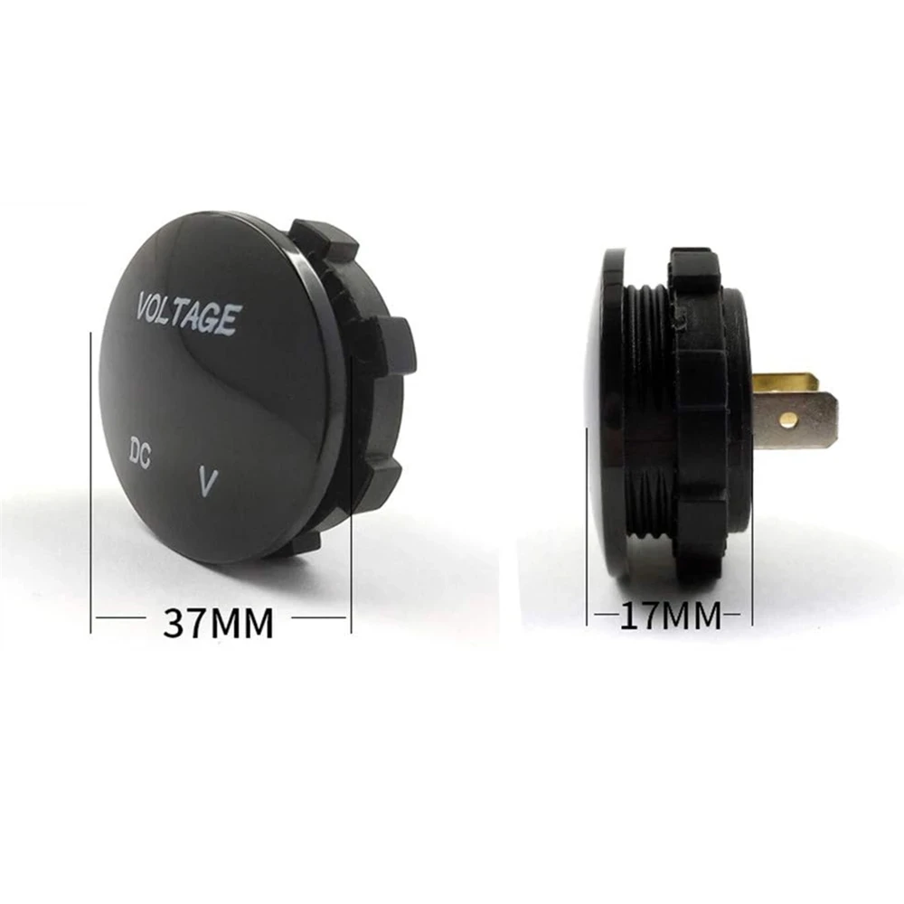 Voltímetro circular digital LED DC 5V-48V, Monitor, amperímetro, medidor de voltaje y corriente para motocicleta automática, Detector, panel de Monitor