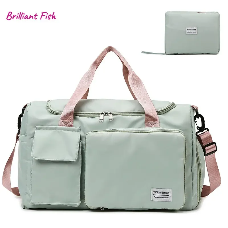 Bolsa de grande capacidade feminina, bolsa de ombro de luxo, bolsa dobrável impermeável, multifuncional, viagem, fitness, mais recente, 2023