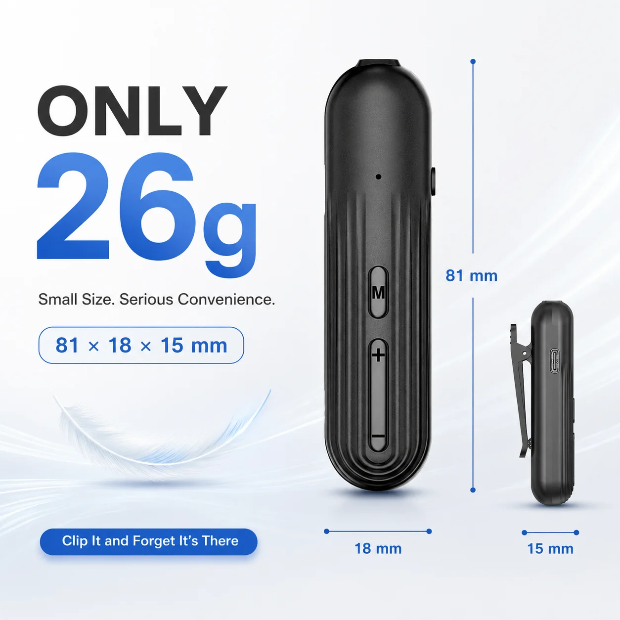SHJ M1 Mini Walkie Talkie Earpiece Two Way Radio Clip On USB Recharge Wireless Frequency Copy Portable Ham Communicator Business