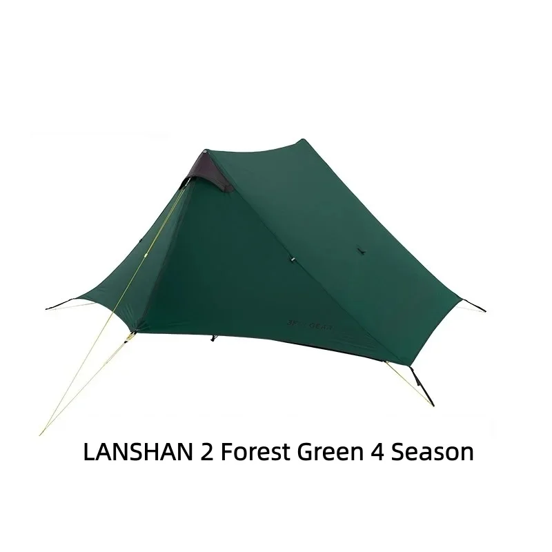2024 Nieuwe versie FLAME'S CREED LanShan 2-persoons outdoor ultralichte campingtent 3-seizoenen professionele 15D silnylon stangloze tent