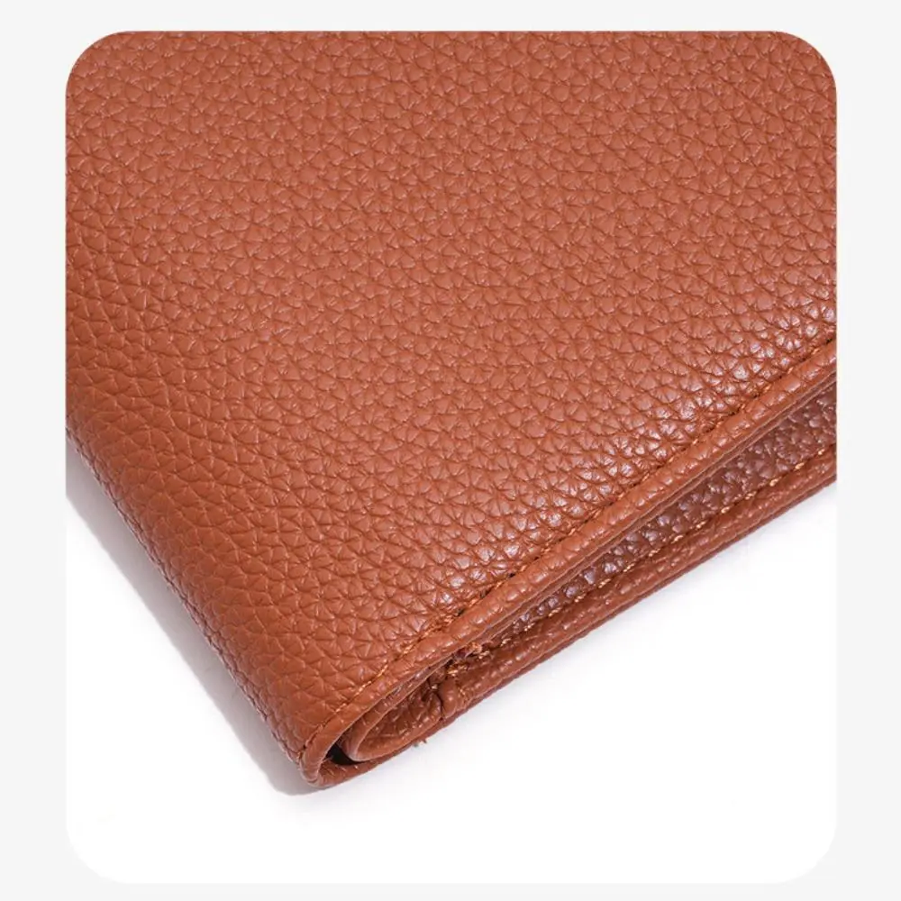 Portable Card Holder PU Passport Bag Ticket Holder Passport Cover Fold Purse Multifunctional Airplane Check-in Passport Clip Men