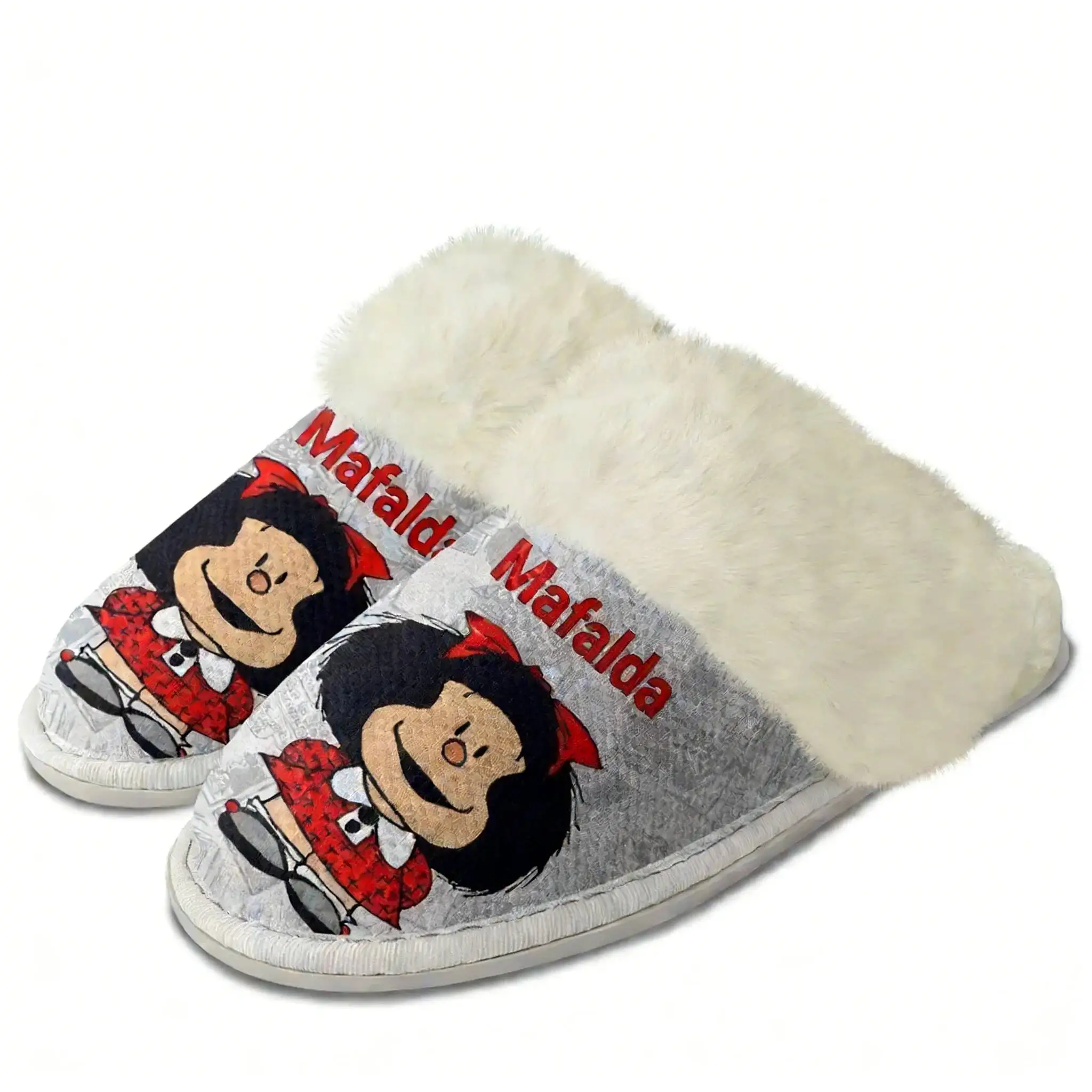 Mafalda Warm Shoes Mens Womens Home Plush Slipper Cotton Bedroom Cute Cartoon Tailor-Made Thermal Light Slippers