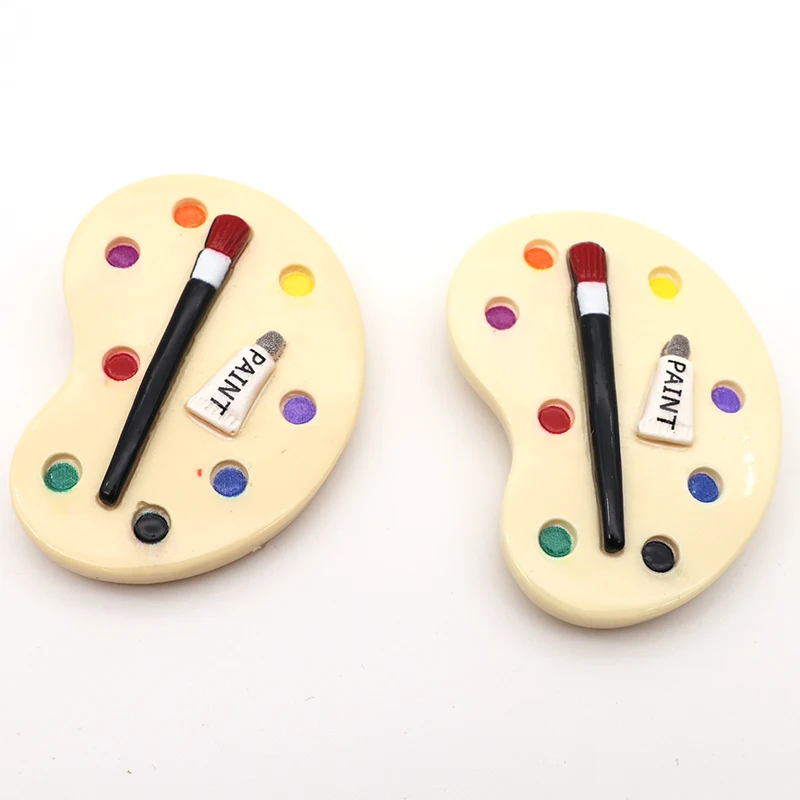 Kawaii Resin Mini Painting  Fridge Magnets Embellishments for DIY Ornament Crafts Scrapbook Home Decorations Drawing Board