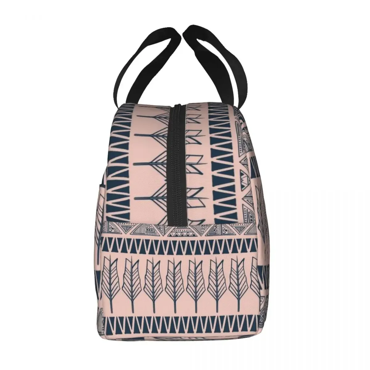 Vintage Bohemian Pattern Insulated Lunch Bags for Work School Boho Stripe Waterproof Cooler Thermal Bento Box Women Kids