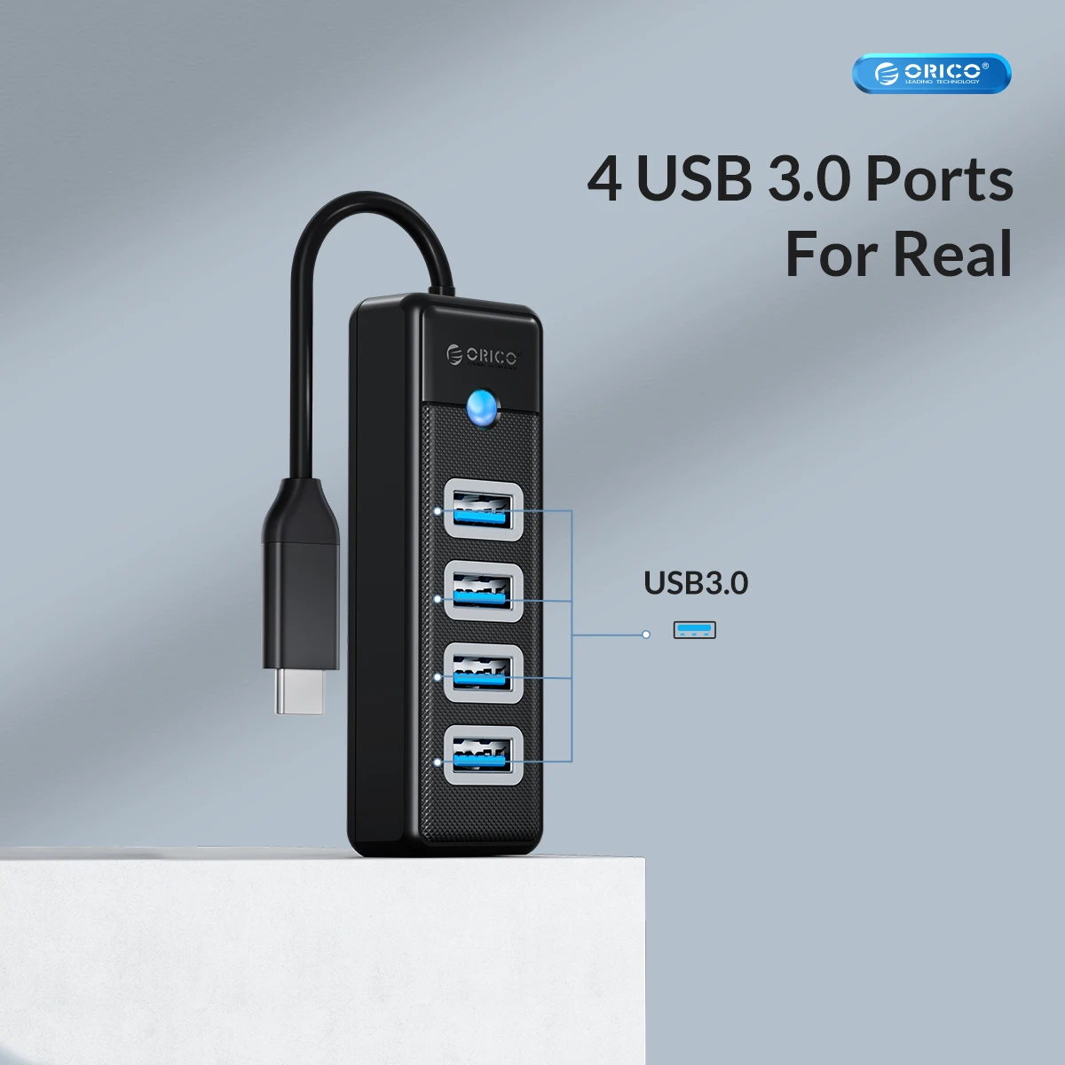 ORICO 4 in 1 5Gbps USB 3.0 HUB Colorful 4 Ports High Speed Mini Splitter OTG Adapter For Desk PC Computer Accessories