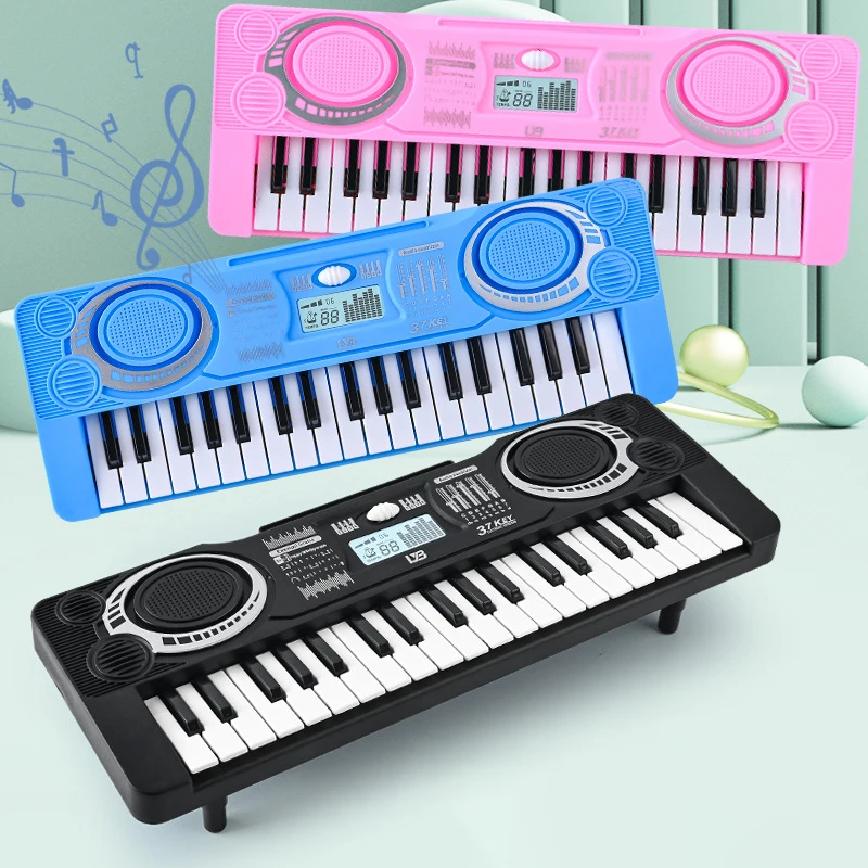 Digitales elektronisches Klavier für Kinder, pädagogisches Spielzeug, tragbar, 37 Tasten, digitale elektronische Klaviertastatur, Kinder-Musikinstrument-Spielzeug