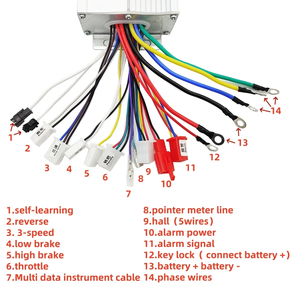 36V/48V 60V 500W ebike controller electric bicycle controller bldc brushless dual mode for electric bike/scooter/trycycle