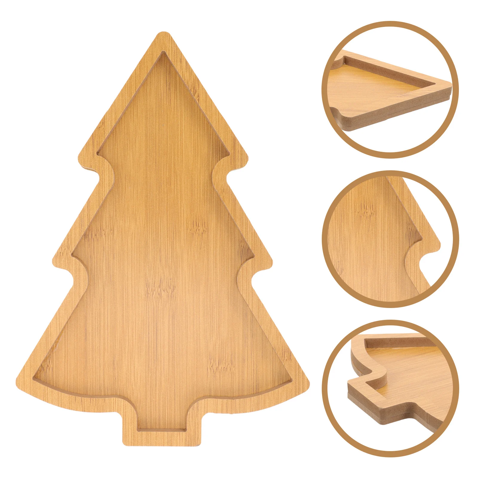 

Wooden Xmas Tree Serving Dish Creative Snack Tray Seasoning Plate Appetizer Plate Sushi Dipping Bowl Christmas Tree Serving Dish