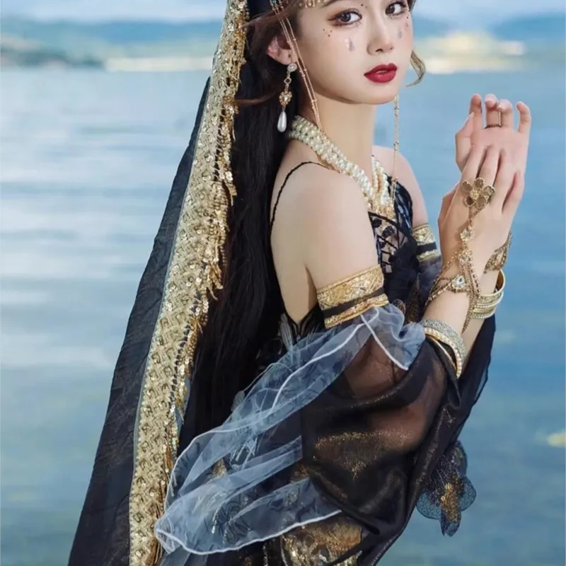 Dunhuang Style women's Han Chinese Clothing Hani Exotic Western muslimdai Costume Elements Ancient