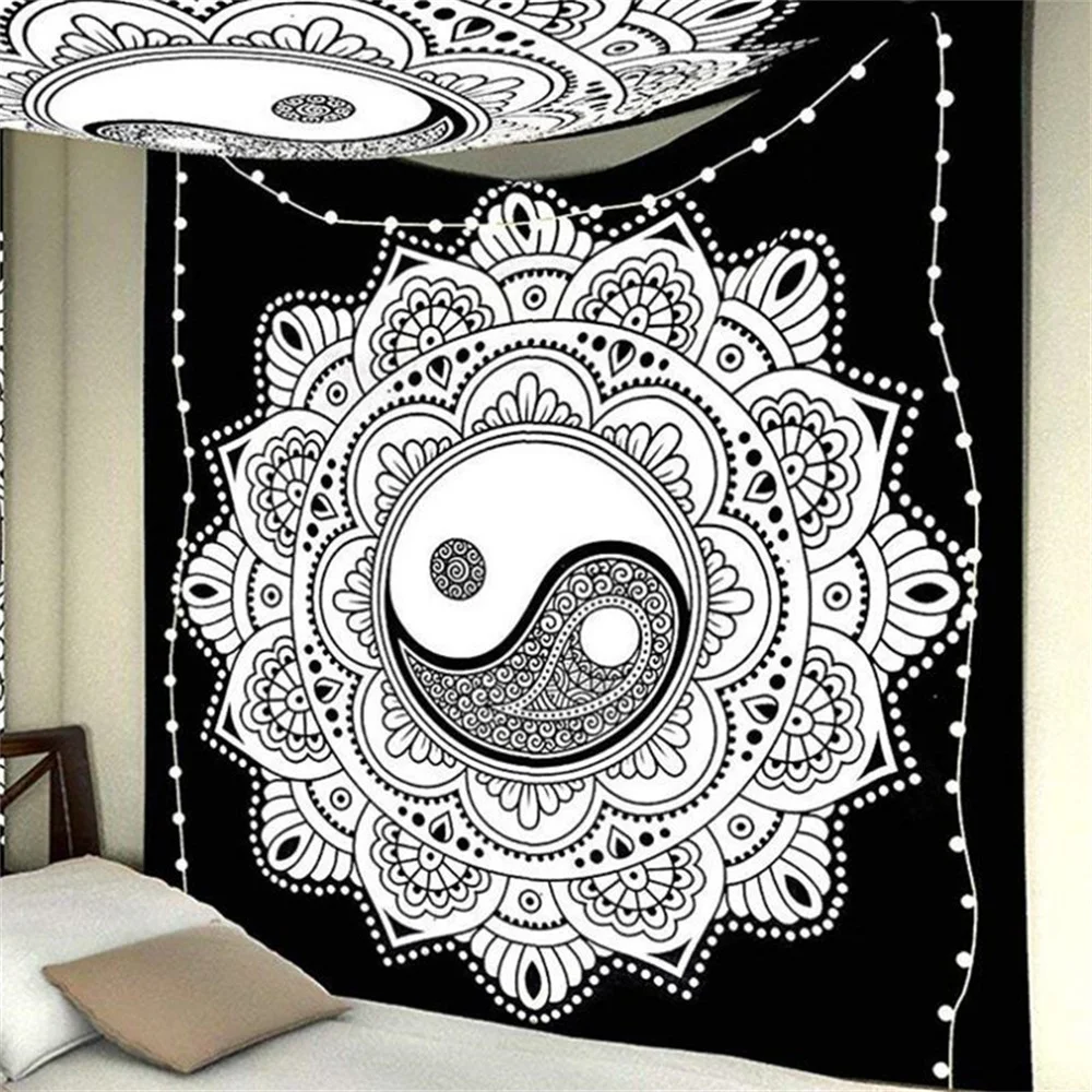 1Pc Tapestry Mandala Tapestry Decoration Fit For Wall Hanging Bedspread Wall Art Decor Bed Cover Room Divider Curtain Table