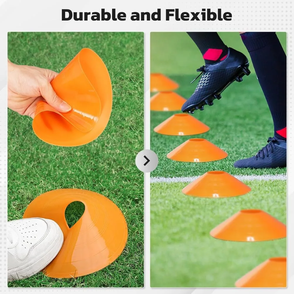 

50 Pack football cone plate football training plate agility practice Soccer Cones field marking sports training equipment