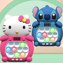 New Stitch Popular Quick Push Game Bubble Pink KT Cat Machine Cartoon Popular Game Squeeze Toy Adult and Childrens Birthday Gift