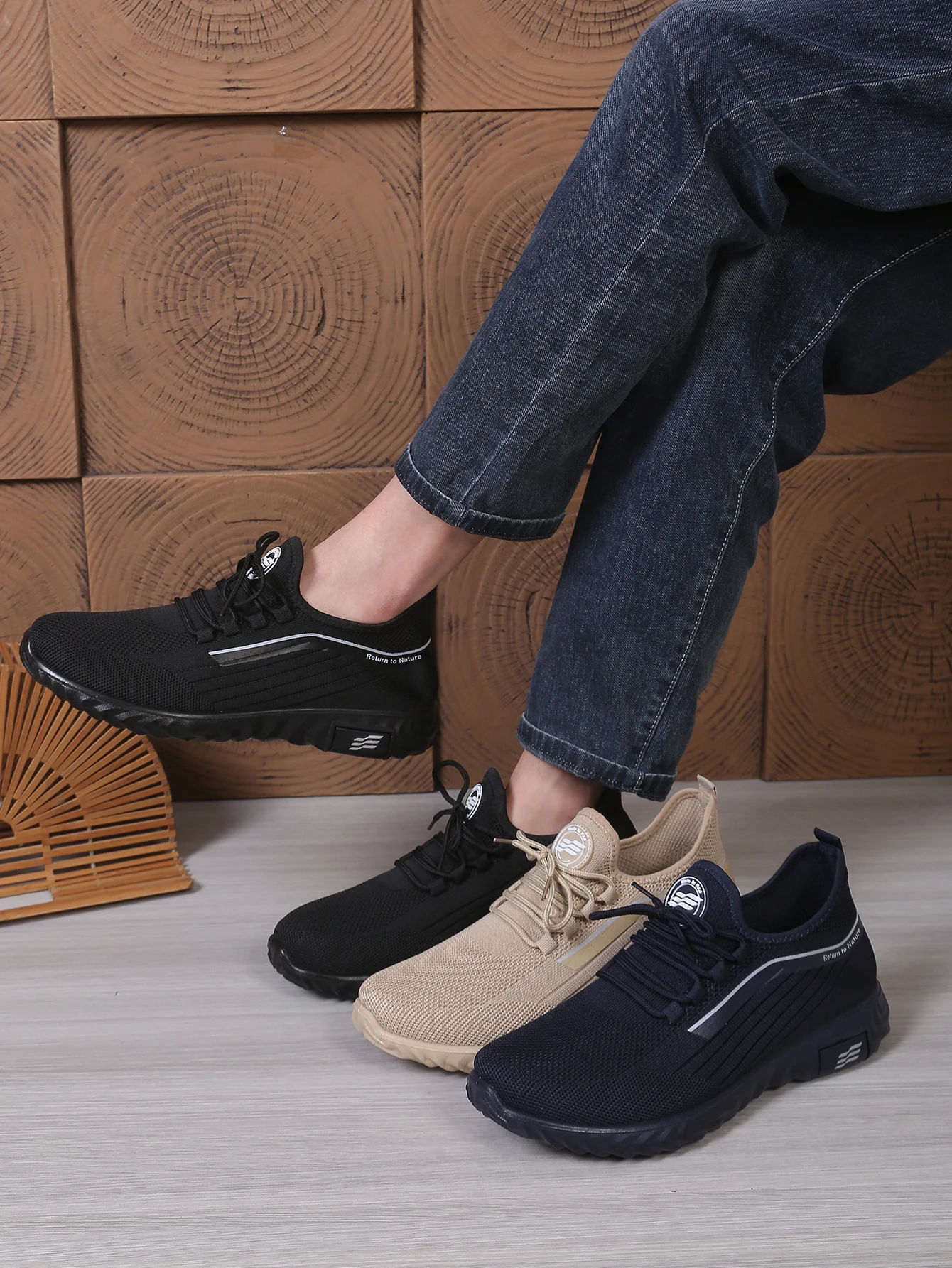 Atmungsaktive Herren-Freizeitschuhe, Vielseitige und Trendige Dad-Schuhe, Weichsohlige Einfache Herrenschuhe für Menschen Mittleren Alters – Detail 1