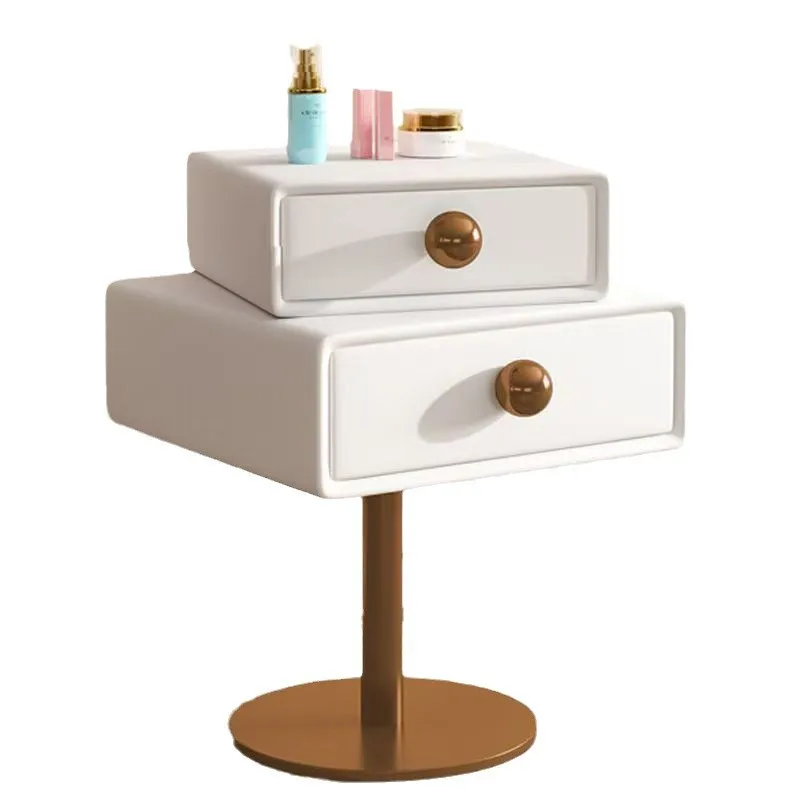 

Simple bedside table New arrival bedside table White rotatable solid wood bedside table