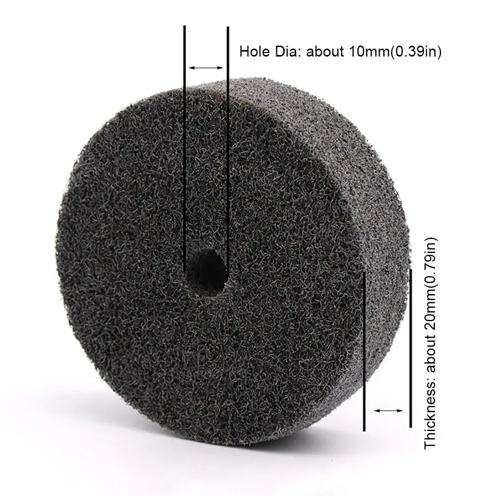 1/5Pcs 3/8" Shaft Hole Buffer Wheel 3" Fiber Polishing Wheel Replacement Abrasive Wheel for Benchtop Buffers and Grinders