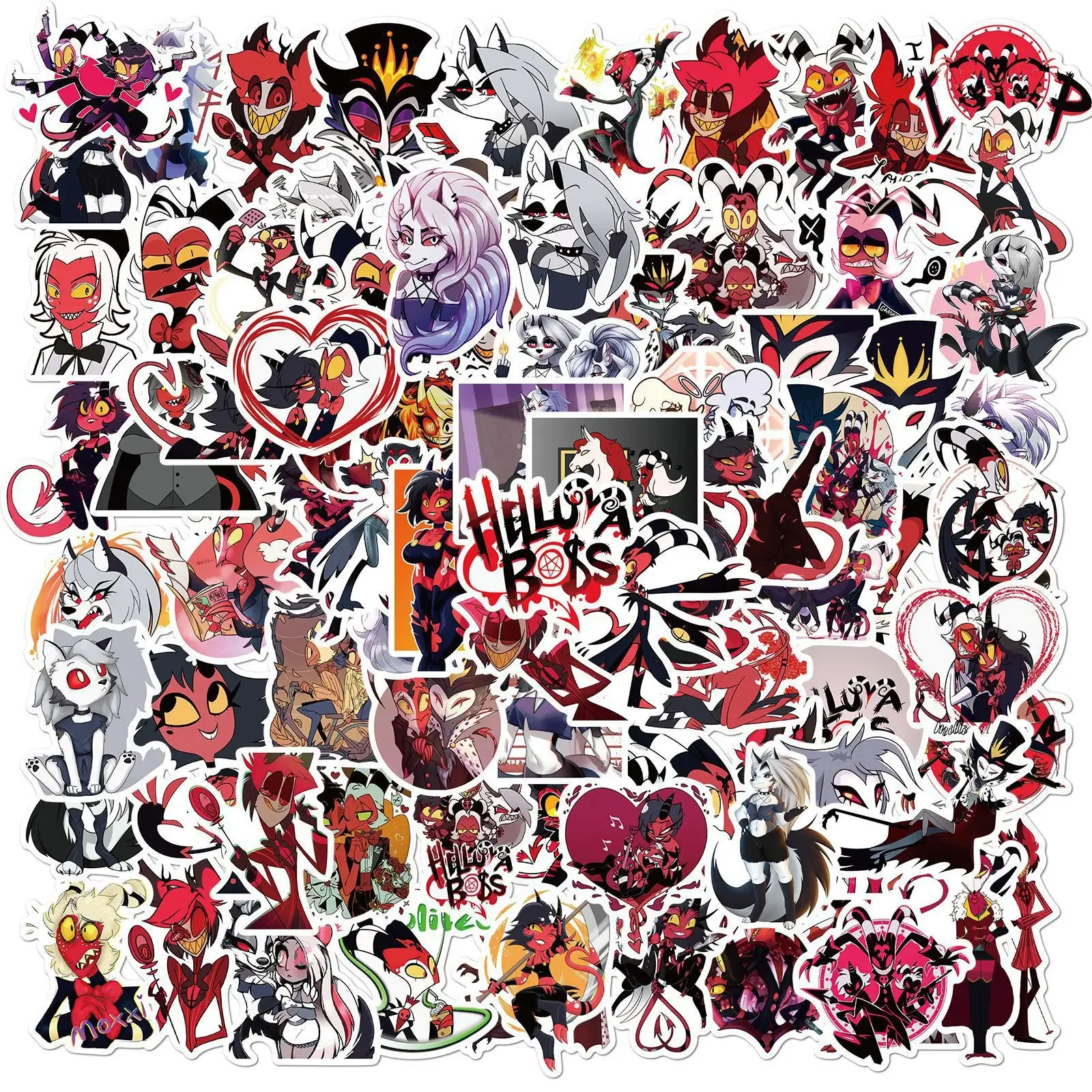 millie loona stolas goetia cartoon stationery adesivos material de escritorio a prova dagua edicao limitada moxxie 30 pcs 50 pcs 100 pcs 01