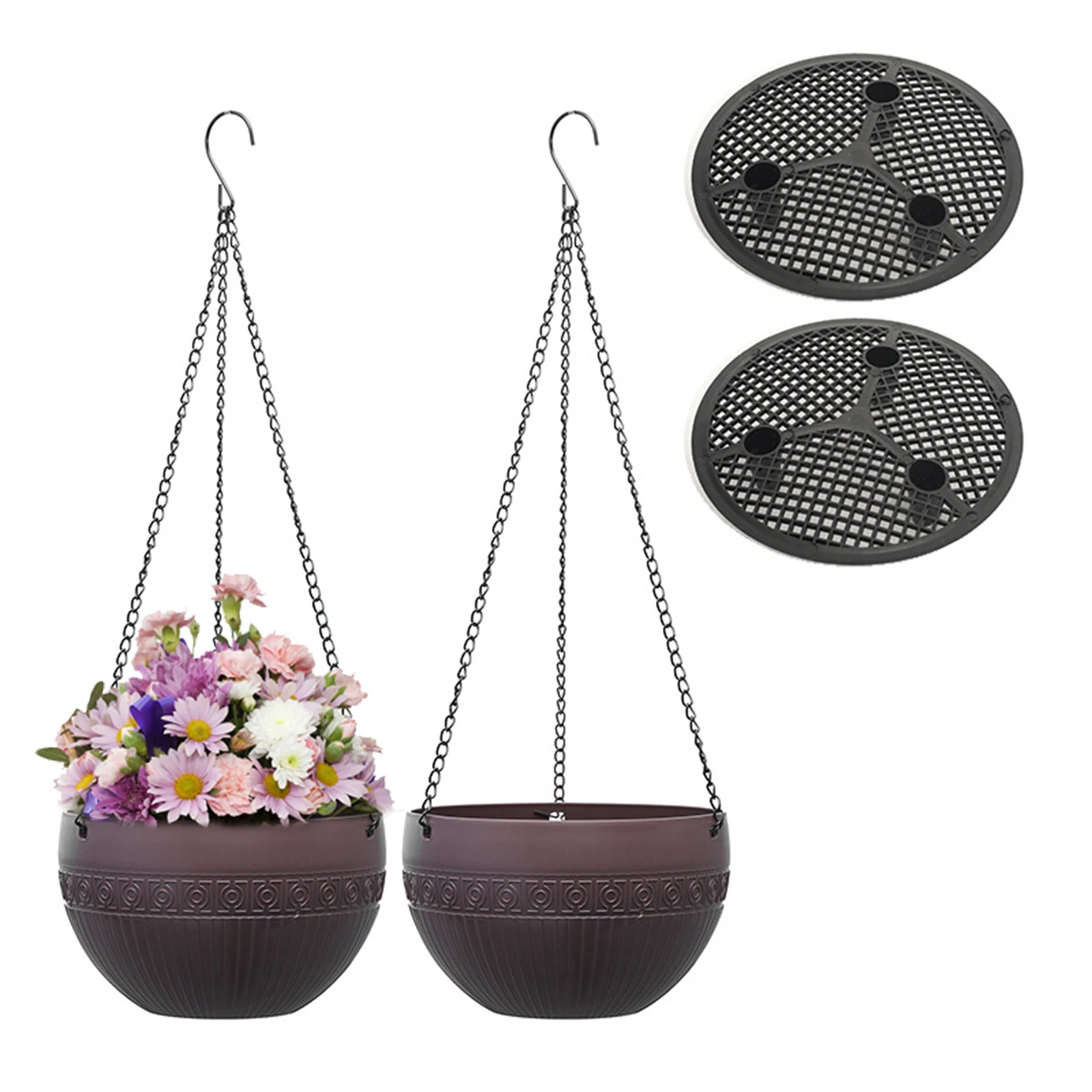 

Hanging Plant Hanger Flower Pot Planter Hanger Wall Decor Courtyard Garden Hanging Planter Hanging Basket With Drainage