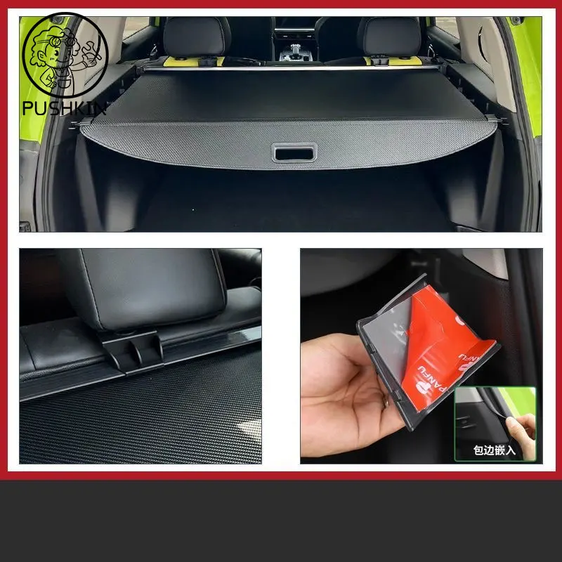 For HAVAL H3 2024 2025 Car Rear Trunk Curtain Cover Rear Rack Partition Shelter Canvas Storage Decoration Accessories