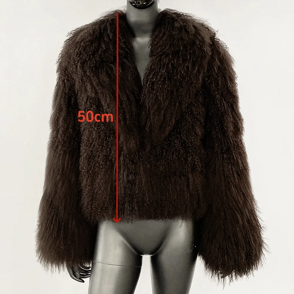 OFTBUY Natural Mongolia Sheep Fur Coat 2025 Winter Clothing Women Fashion Warm Thick Clothes Lady Elegant Real Fur Coat Female