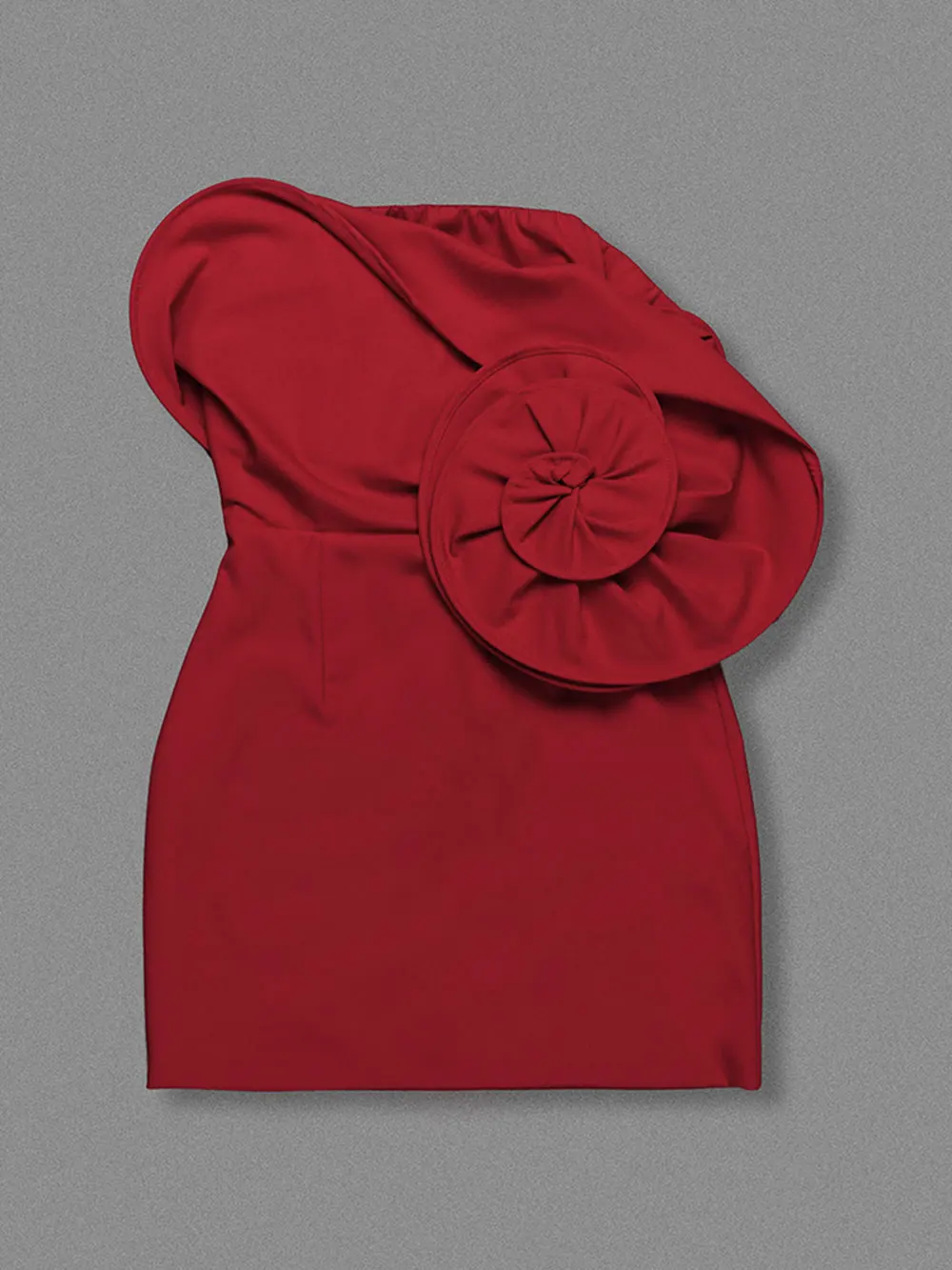 فستان نسائي مثير موديل 2024 بتصميم زهرة ثلاثية الأبعاد فستان عيد الميلاد بدون حمالات بدون أكمام فستان قصير من الخلف لحفلات الكوكتيل المسائية #4