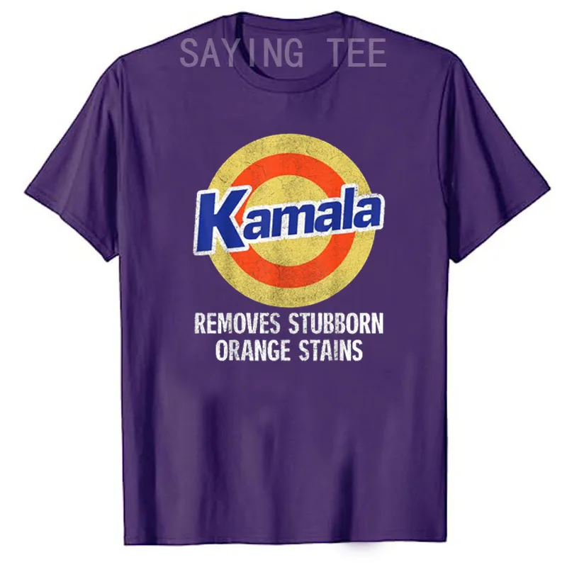 Camiseta de manga curta Kamala Harris 2020, Novas manchas laranja, Roupas de festa engraçadas, Camiseta de campanha, Presente Novidade