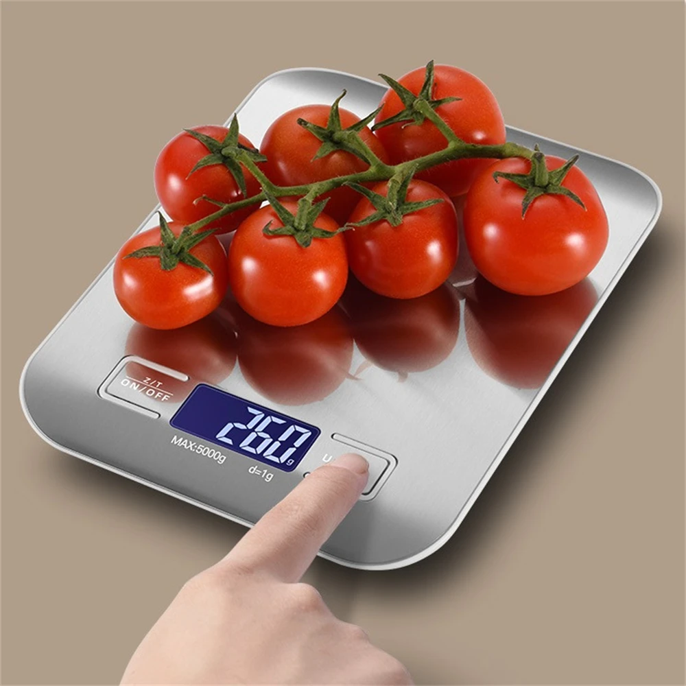 10KG Kitchen Scales Stainless Steel Weighing For Food Diet Postal Balance Measuring LCD Precision Electronic