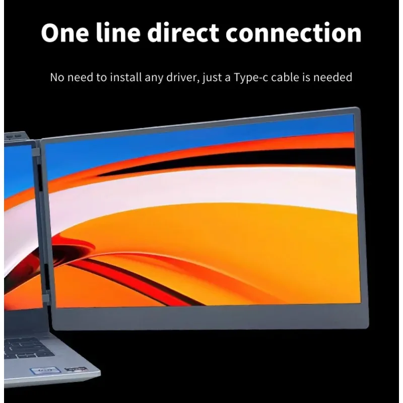2026 New Eimio Wholesale Ultra-Thin Design 14 Inch IPS Full HD Portable Monitor Laptop Triple Adjustable Base Bracket Triple Scr
