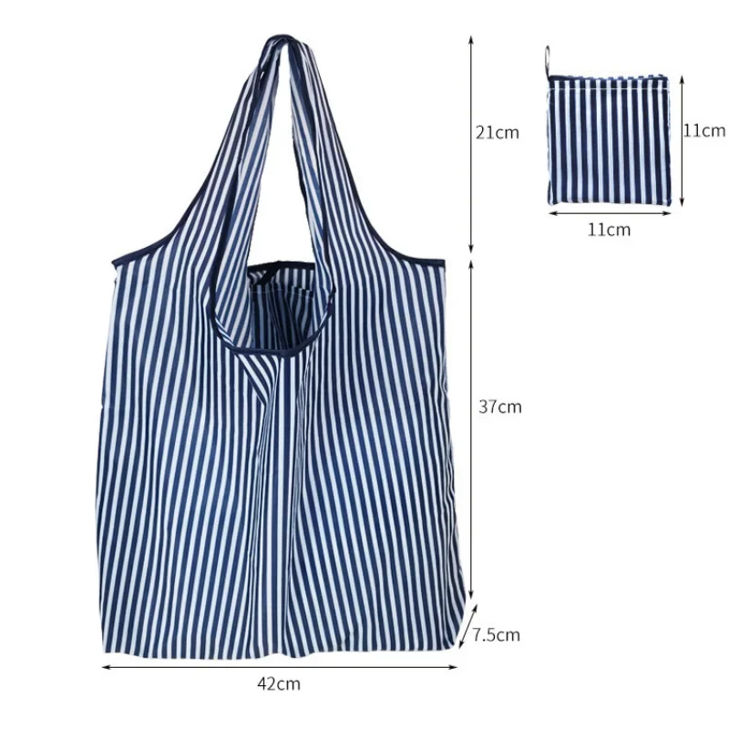 Fashion Women Foldable Shopping Bag Tote Eco-Friendly Folding Pouch Handbags Convenient Large-capacity Flower Travel Grocery Bag