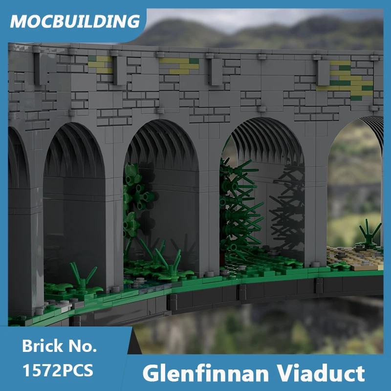 MOC Building Blocks Glenfinnan Viaduct Model DIY Assembled Bricks Architecture Series Creative Display Toys Xmas Gifts 1572PCS