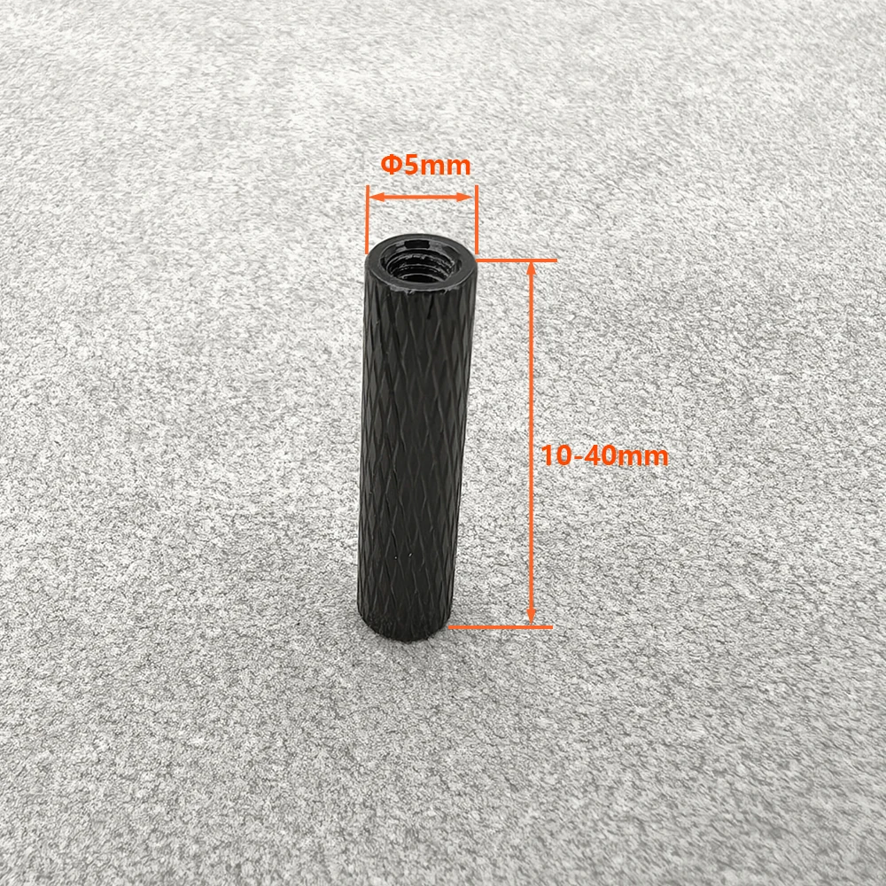 20 peças pilar espaçador de impasse de alumínio serrilhado M3 para drone FPV RC preto para peças de estrutura FPV