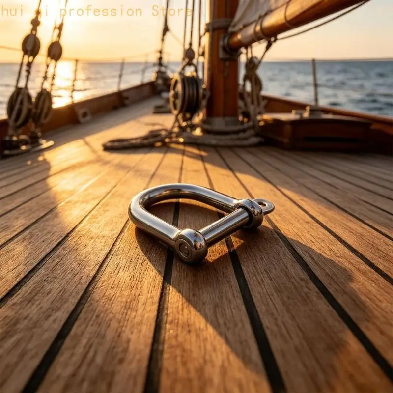 Stainless Steel D Shackle Rigging Hardware for Boat Rope and Chain Connection H8WE