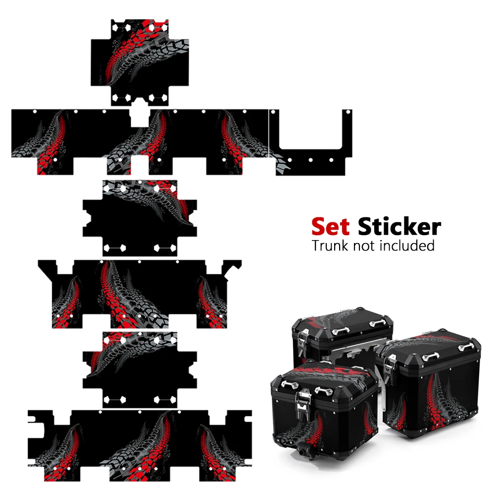 Caja de aluminio para motocicleta, calcomanía de protección lateral y media, para BMW F750GS, F850GS, R1250GS, ADV, R1200GS, ADVENTURE