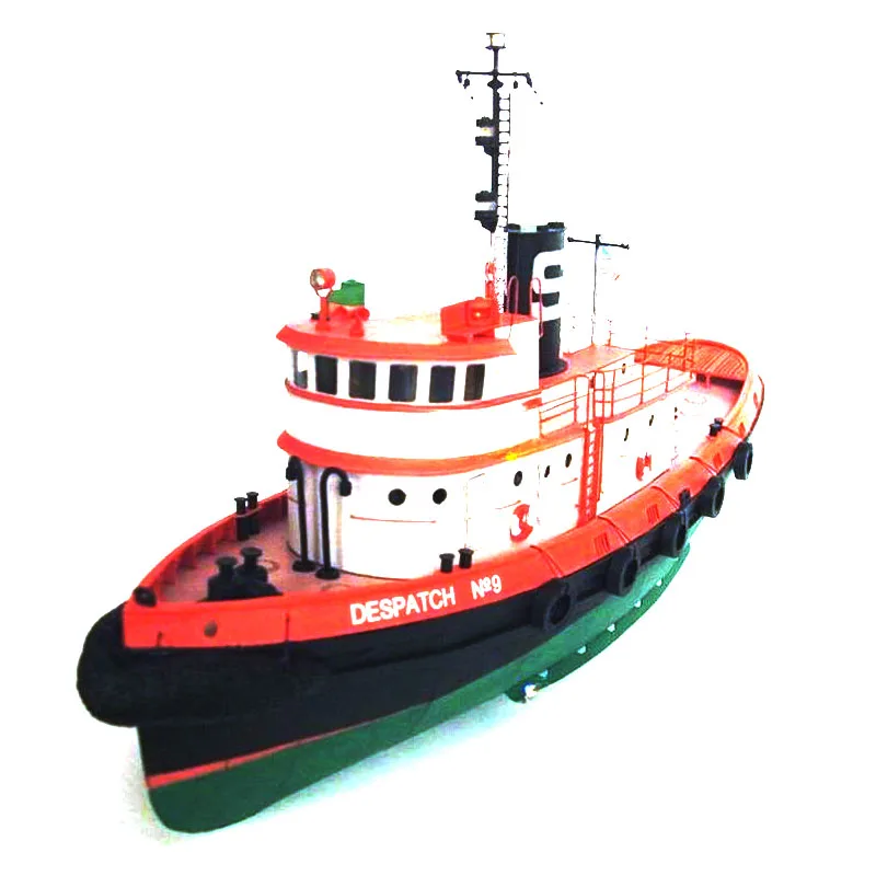 1/72 Dock Tugboat Paper Model Ship Freighter Kit DIY Handmade Paper Model Toy Gift Puzzle Ship Model Decorative Ornaments