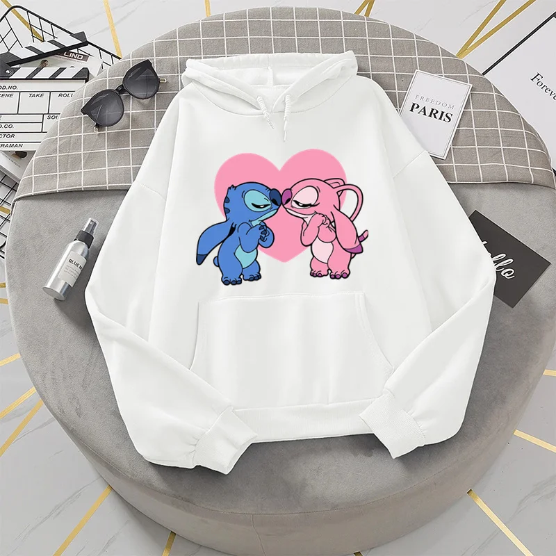 Stitch and Angel Love Couple Valentine\'s Day Patches for Clothes Heat Transfer Stickers DIY T shirt Iron on for Women Appliqued