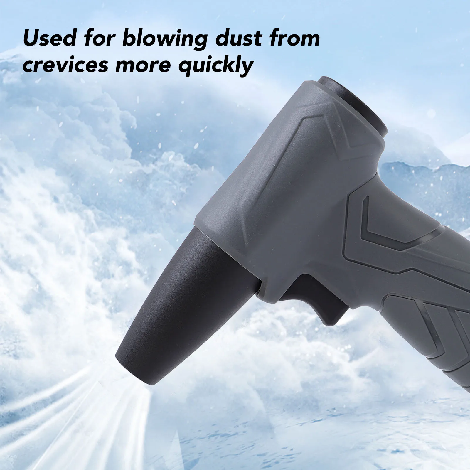 Electric Air Duster 135000RPM Multifunctional Dust Blower Handheld Turbo Fan with Brushless Motor Low Noise 7500mAh Battery Grey