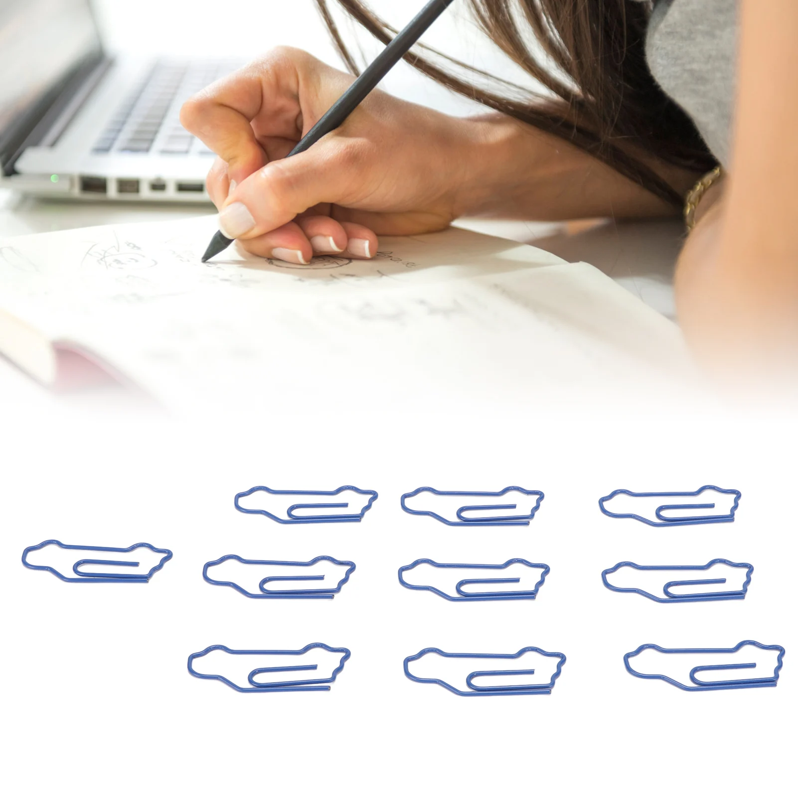 Clips Vormige paperclips Autovorm Metaal Leuke lichte draagbare clips voor classificatie van documentbestanden