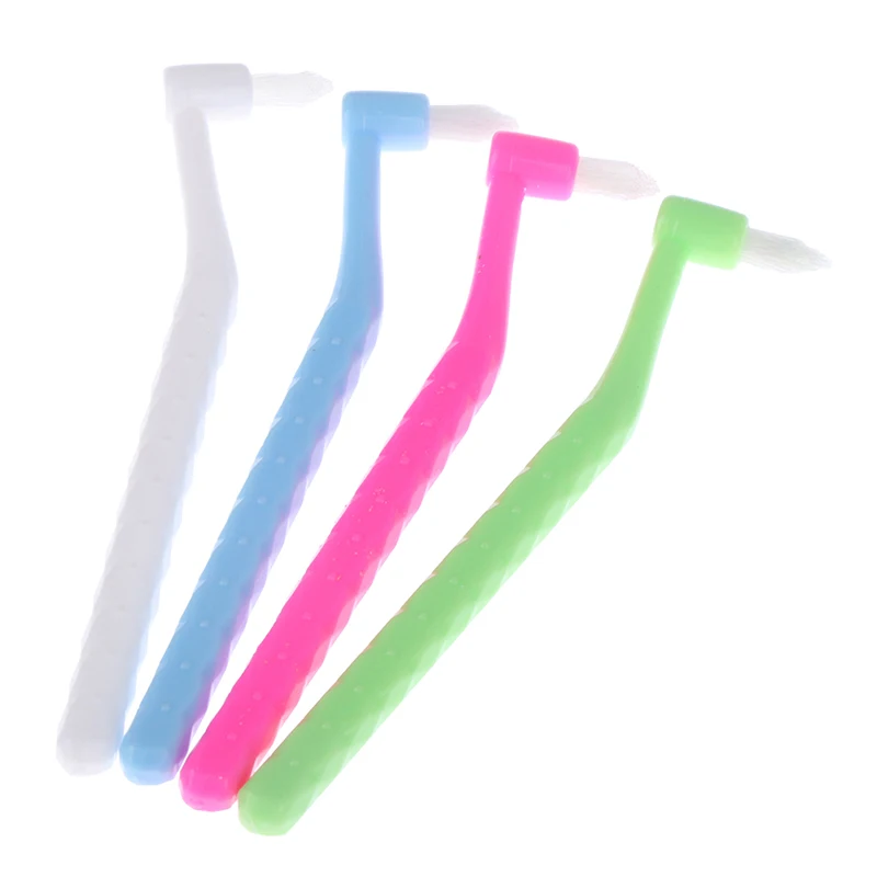 Cepillo Interdental de ortodoncia, herramienta de limpieza de dientes suaves de un solo haz, cuidado bucal, cabeza pequeña, pelo suave, 1 unidad