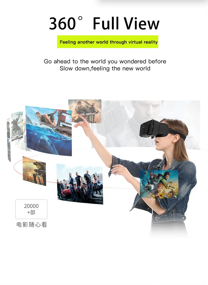 3D-Virtual-Reality-VR-Brille für Telefon, mobile Smartphones, 7-Zoll-Headset, Helm, Spiel mit echter Viar-Brille, Objektive für Mobilgeräte – Detail 5