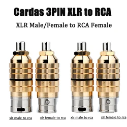 2/4PCS CARDAS XLR 3Pin Socket Audio Adapter Plug CGF Male to Female Converter HIFI Supported for Microphone Speaker