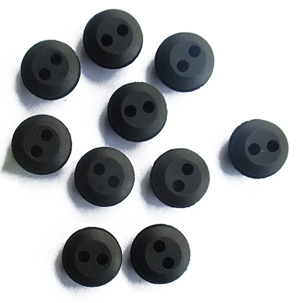 12pcs 2 Holes Fuel Tank Grommet Rubber With Fuel Line Pipe For Brush Cutter Fuel Pipes Rubber Replacemnt Garden Supplies