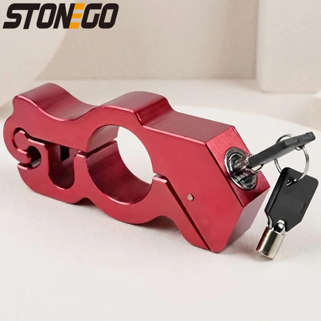 Heavy Duty Anti-Theft Motorcycle Handlebar Lock Security Brake Lock for ATV Dirt Street Bikes Durable Pull Rod Tool