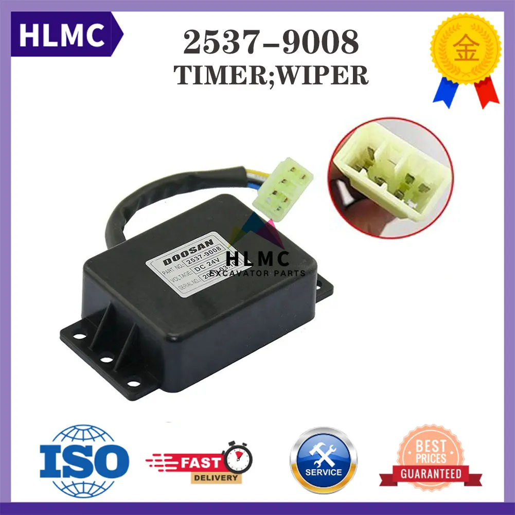 Timer Relay 25379008 2537-9008 For Doosan Daewoo Excavator DH220-5 DH220-7 DH215-7 DH225-5 Solar170LC-V 170W-V 175LC-V 180W-V