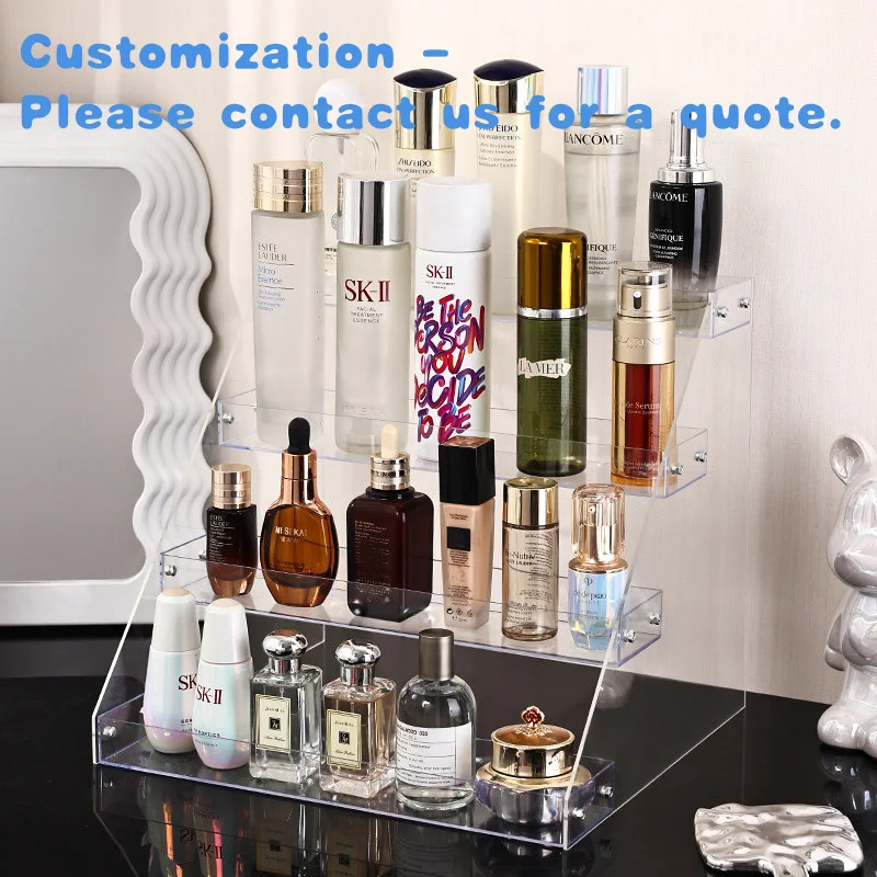 

custom.Retail Display Acrylic Multi-Layer Rack Perfume Skincare Organizer Cosmetic Display Stand Shelf