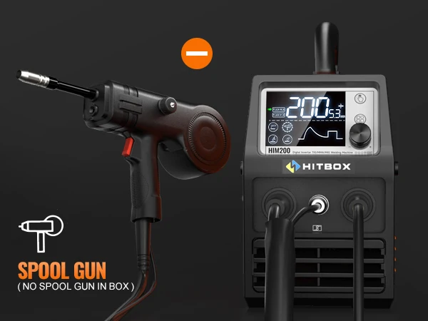 MIG Welder 3 in 1 HITBOX HIM200 Gas MIG Gasless MIG MMA Lift TIG 220V Single Voltage Welding Machine Wire Drawing Gun EU Plug